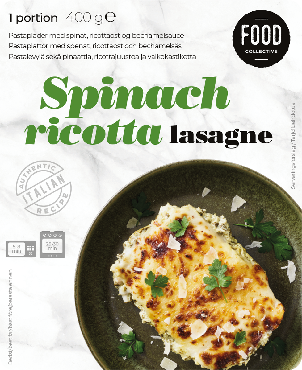 Products - Spinach Ricotta Lasagne - Food Collective